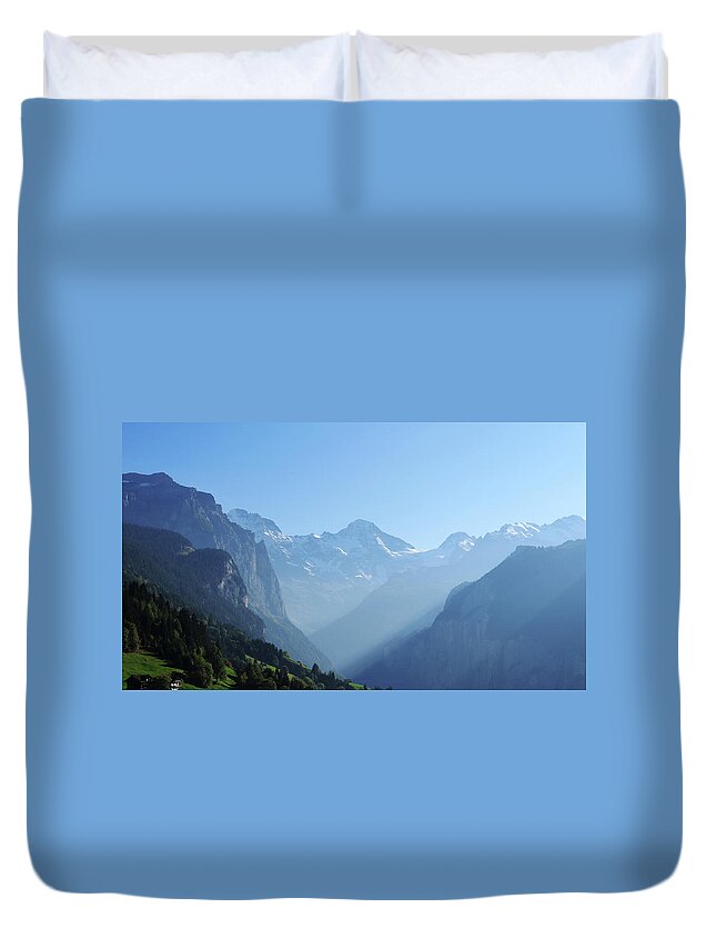 Scenics Duvet Cover featuring the photograph Beautiful Mountain Range by Phototalk