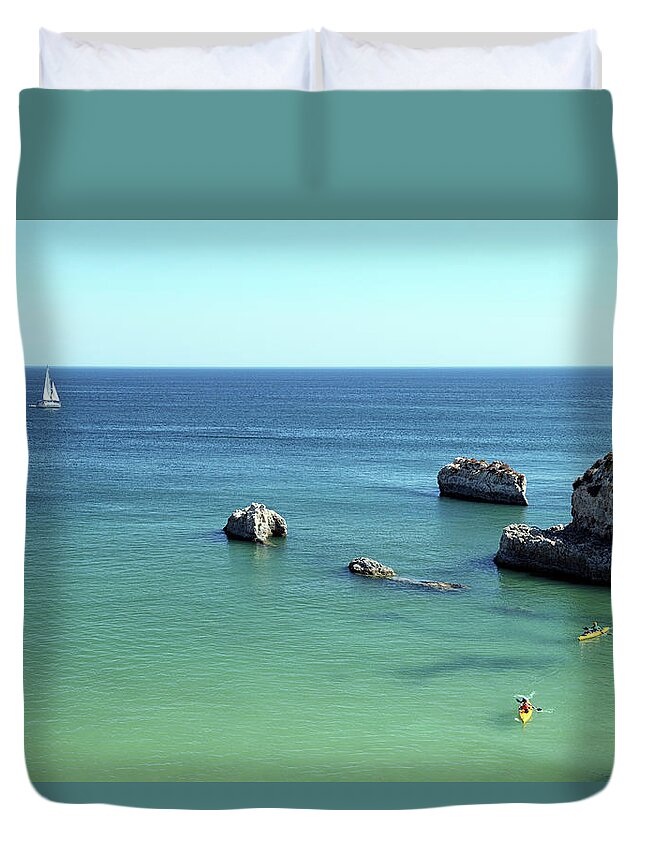 Algarve Duvet Cover featuring the photograph Beautiful Seascape by Vuk8691