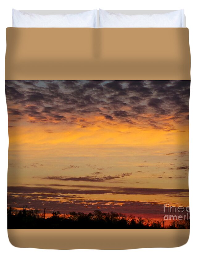 Sky Duvet Cover featuring the photograph Beautiful Sky by Charlie Cliques