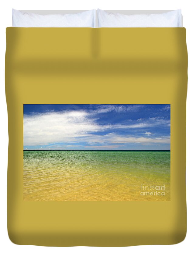 Landscape Duvet Cover featuring the photograph Beautiful St George Island Water by Holden Parker