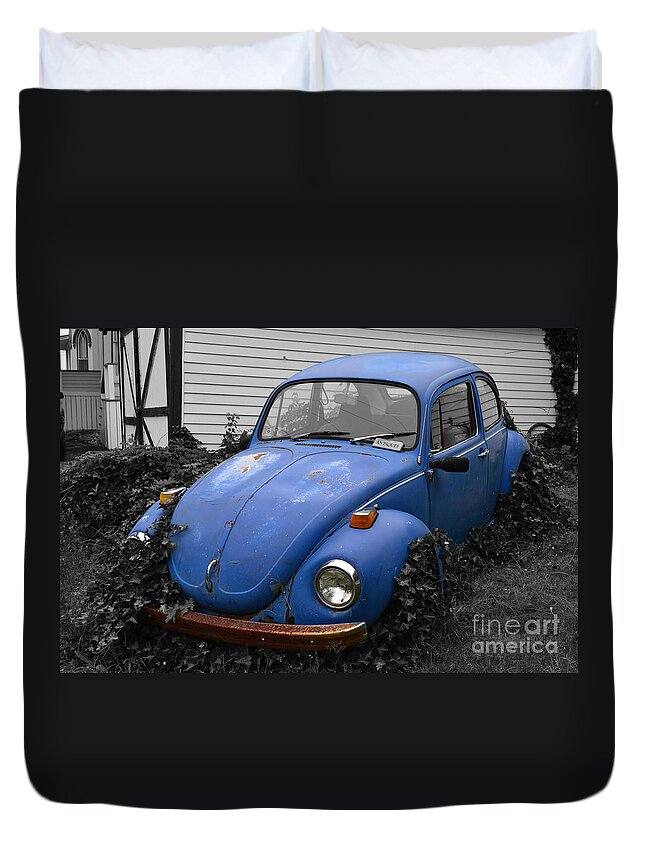 Vw Duvet Cover featuring the photograph Beetle Garden by Angela DeFrias