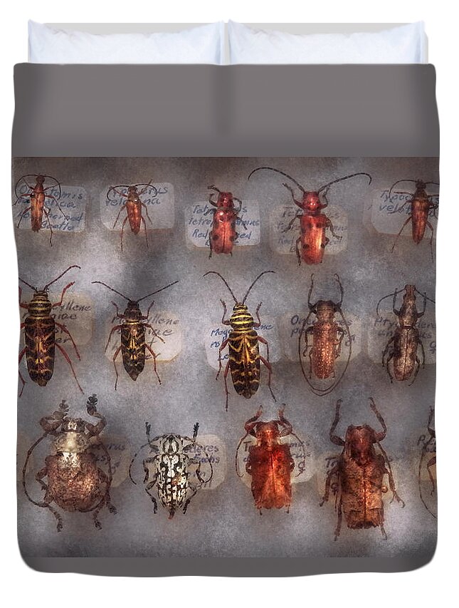 Bugs Duvet Cover featuring the photograph Beetles - The usual suspects by Mike Savad