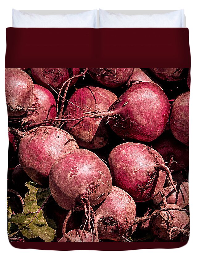 Vegetable Duvet Cover featuring the photograph Beets - Earthy Wonders by Kathy Bassett