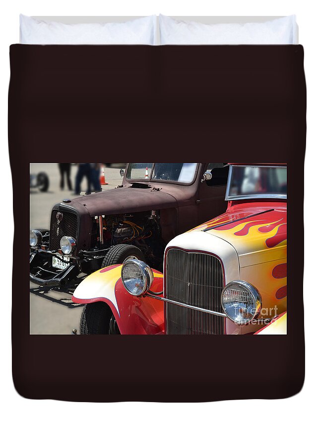 Car Duvet Cover featuring the photograph Before and After by Kevin Fortier