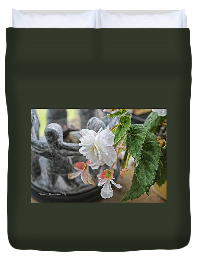 Begonia Duvet Cover featuring the photograph Begonia by Denise Romano