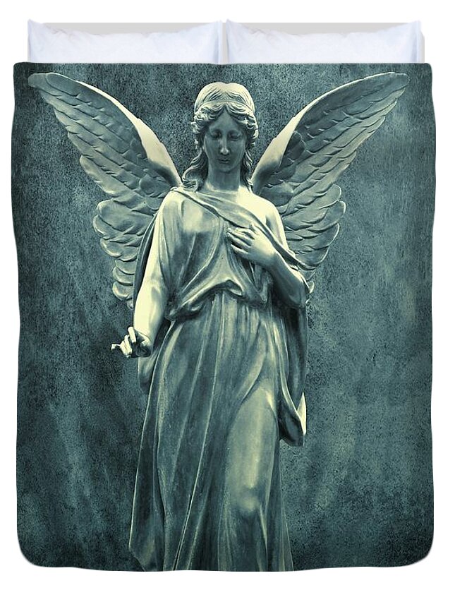 Angel Duvet Cover featuring the photograph Behold I Send an Angel Before Thee I I by David Dehner