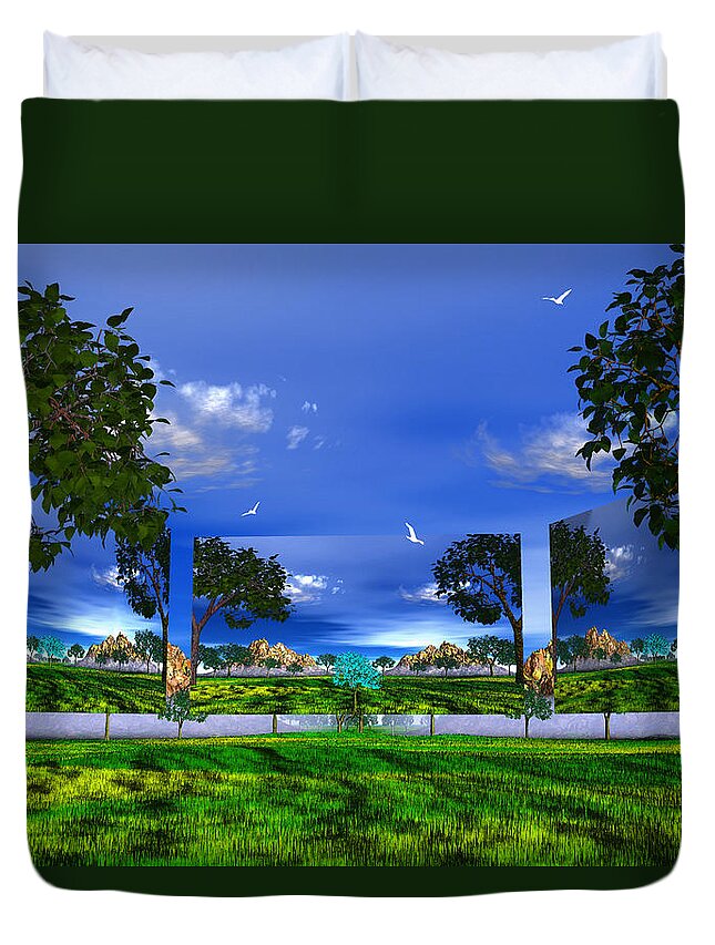 Landscape Duvet Cover featuring the photograph Belonging by Mark Blauhoefer
