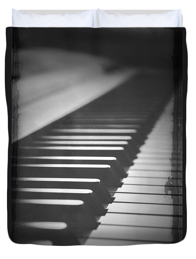Piano Duvet Cover featuring the photograph Below The Angels Above The Devils by Mark Ross