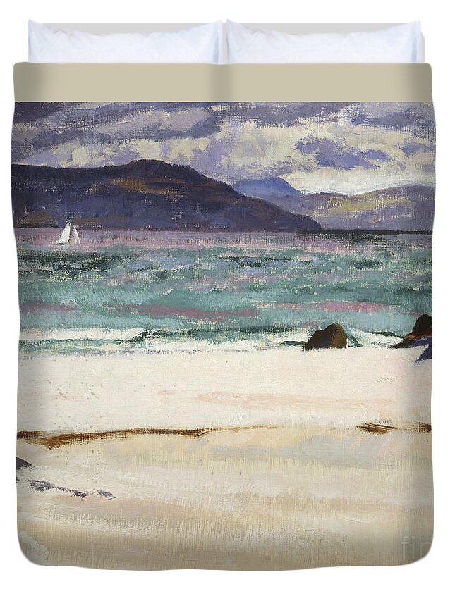 Cadell Duvet Cover featuring the painting Ben Bhuie from the North End  Iona by Francis Campbell Boileau Cadell