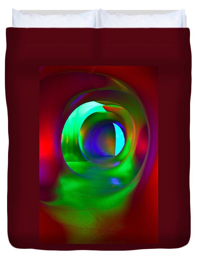 Abstract Duvet Cover featuring the photograph Bending Light 5 by Christie Kowalski