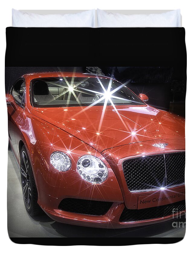 Automobiles Duvet Cover featuring the photograph Bentley 2012 Continental GT V8 by Timothy Hacker