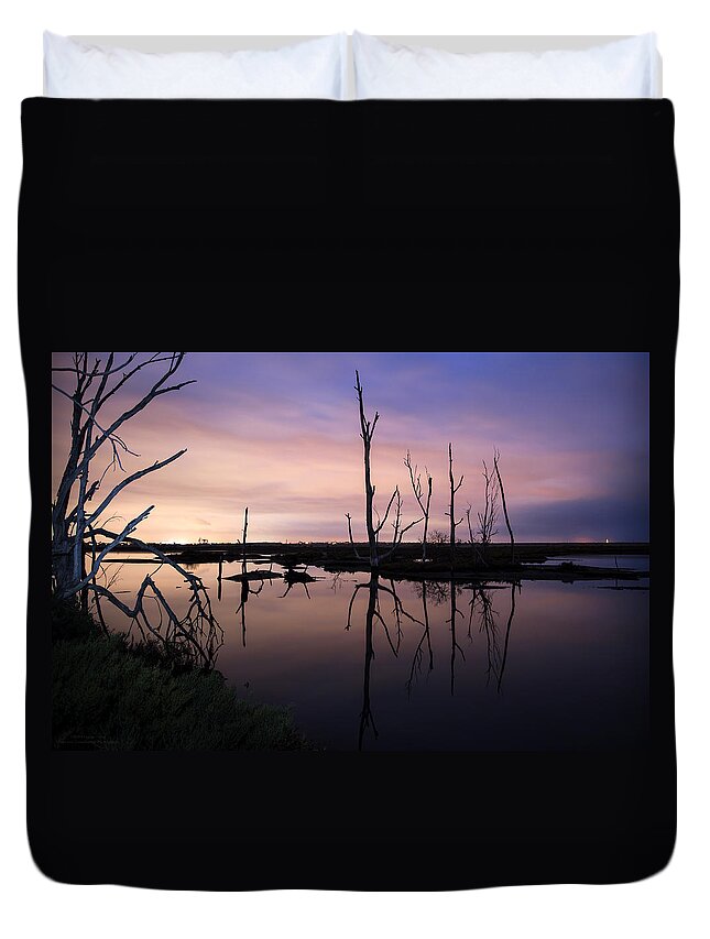 Nature Duvet Cover featuring the photograph Between Two Worlds By Denise Dube by Denise Dube