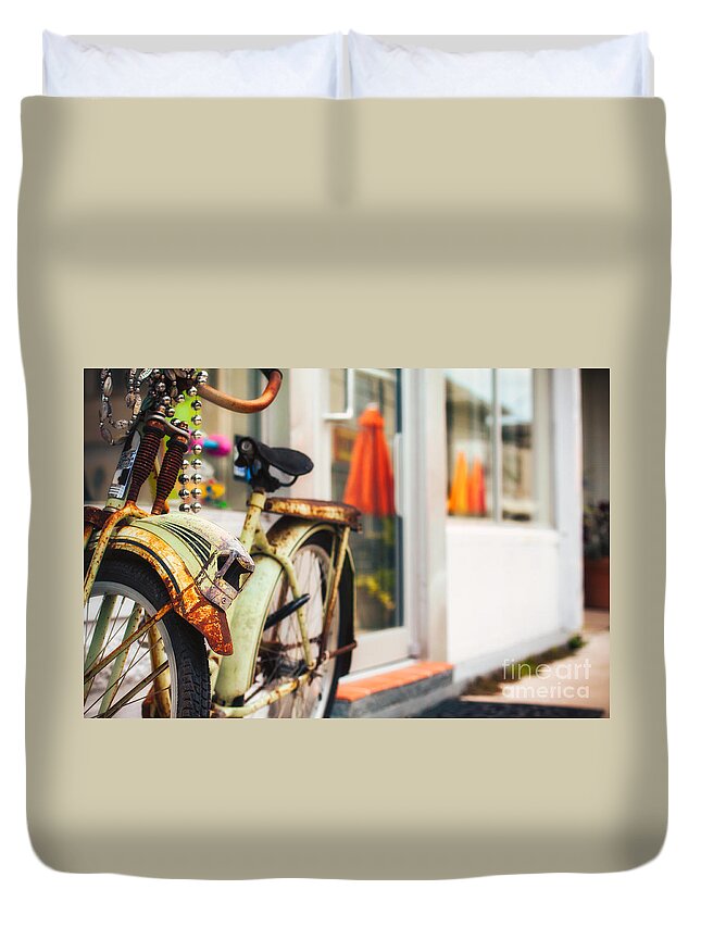 Bicycle Duvet Cover featuring the photograph Bicycle Love I by Mary Smyth