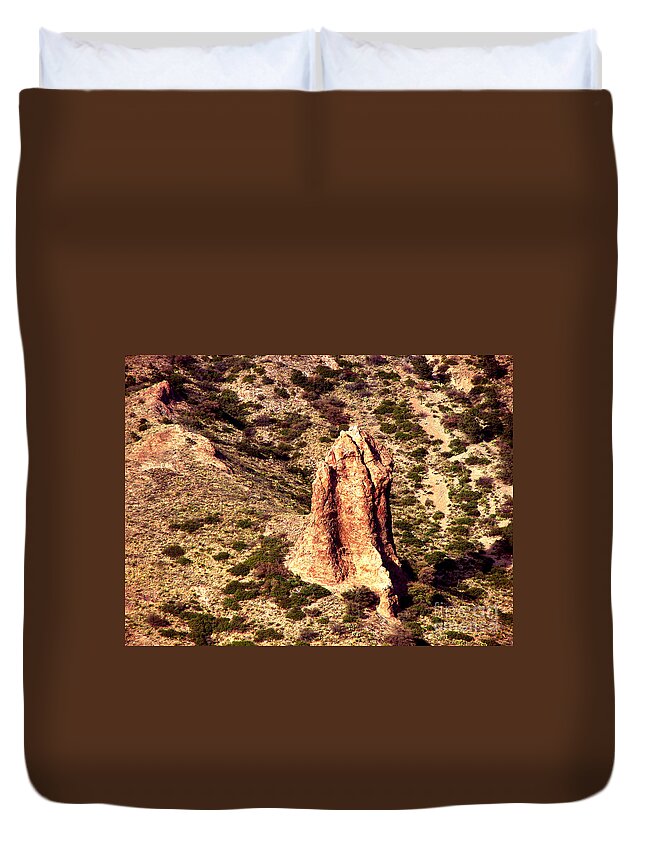 Hands Duvet Cover featuring the photograph Big Bend's Praying Hands by Linda Cox