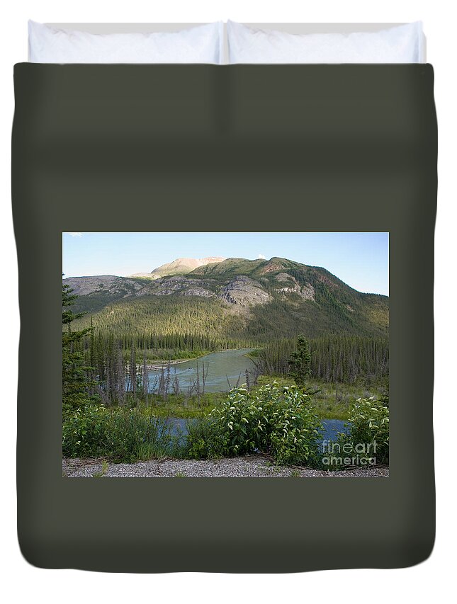  British Columbia Duvet Cover featuring the photograph Big Hills And Water by Tara Lynn