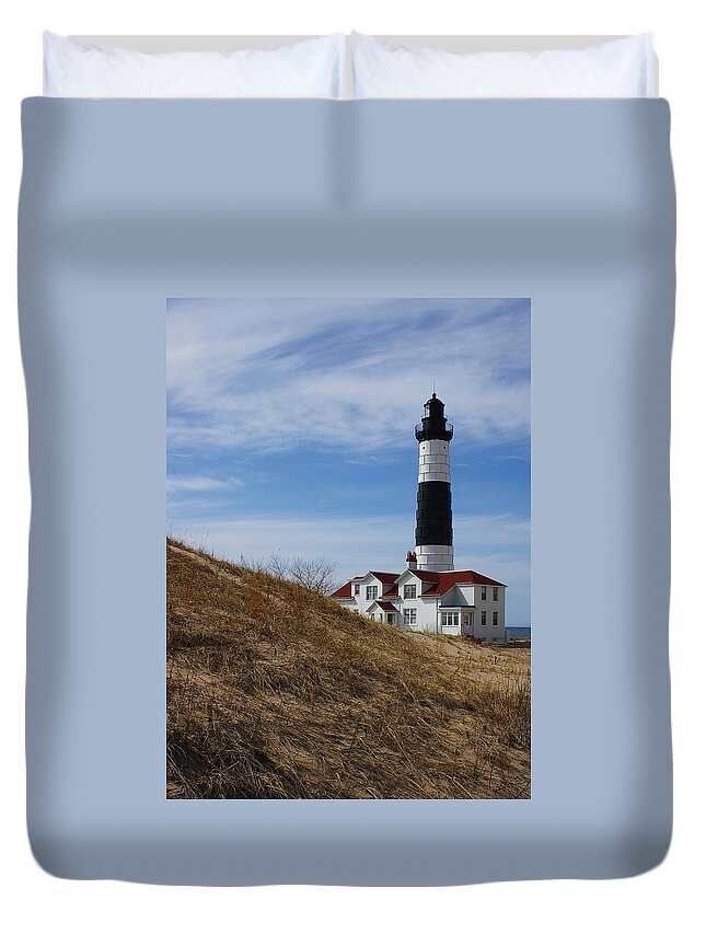 Lighthouse Duvet Cover featuring the photograph Big Sable by Randy Pollard