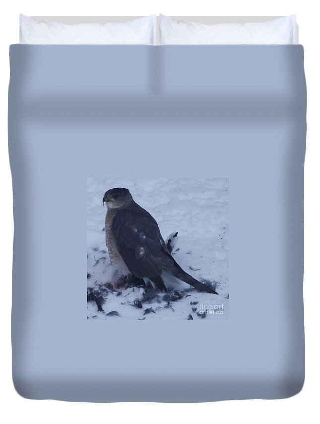 White Tailed Hawk Duvet Cover featuring the photograph Bird of Prey by Michelle Welles