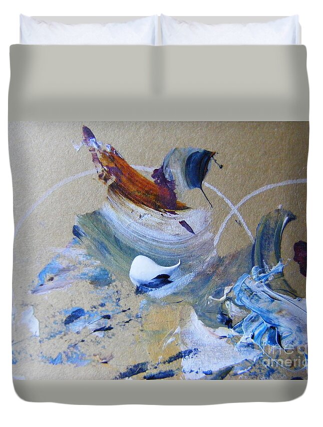  Acrylic Duvet Cover featuring the painting Song Bird by Nancy Kane Chapman