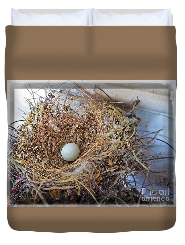 Birds Nest Duvet Cover featuring the photograph Birds Nest - Perfect Home by Ella Kaye Dickey