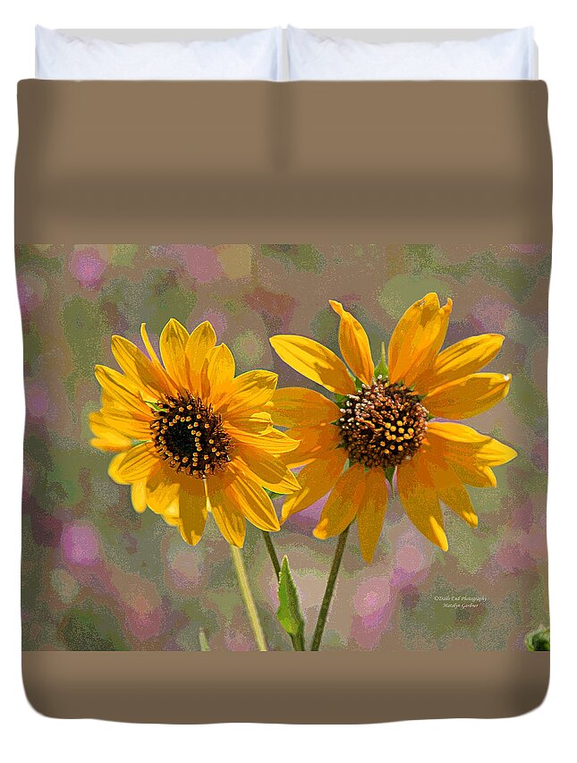  Duvet Cover featuring the photograph Black-eyed Susan by Matalyn Gardner