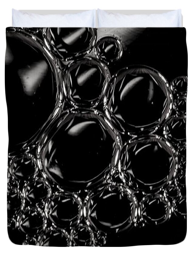 Oil And Water Duvet Cover featuring the photograph Black pearl by Bruce Pritchett