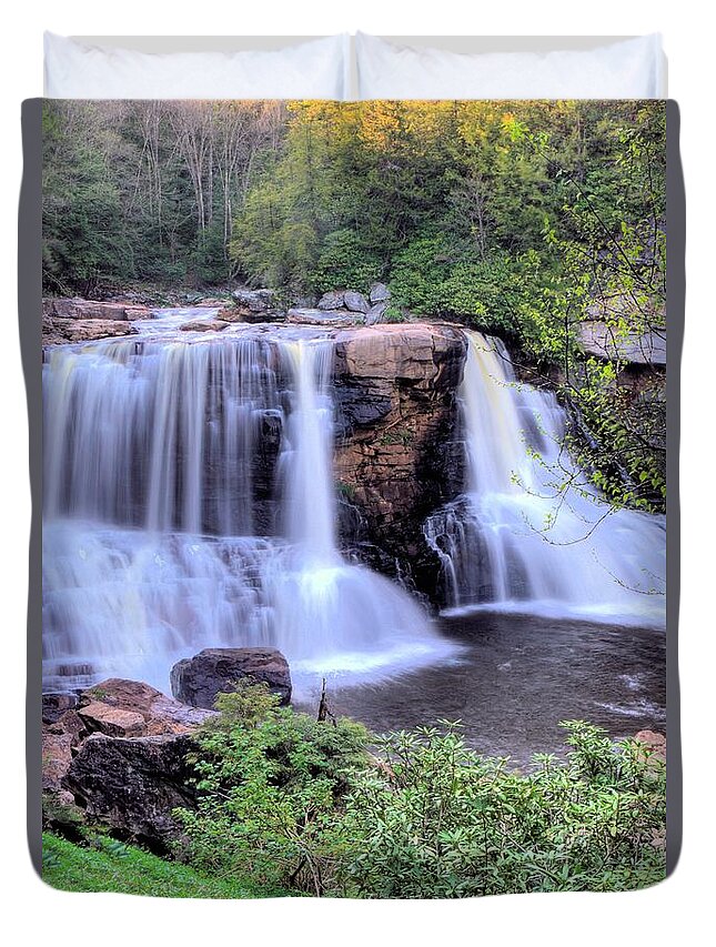 6886 Duvet Cover featuring the photograph Blackwater Falls by Gordon Elwell