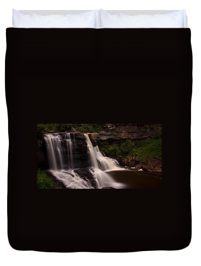 Blackwater Falls Duvet Cover featuring the photograph Blackwater Falls by Shane Holsclaw