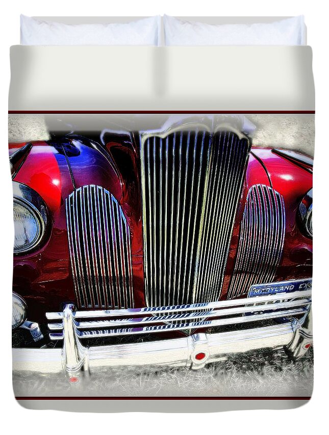 Antique Cars Duvet Cover featuring the photograph Bling 2 by Robert McCubbin