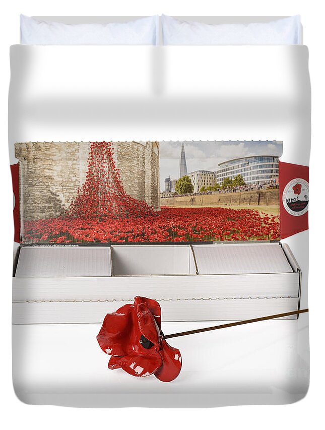 Blood Swept Lands & Seas Of Red Duvet Cover featuring the photograph Blood Swept Lands And Seas Of Red by Amanda Elwell