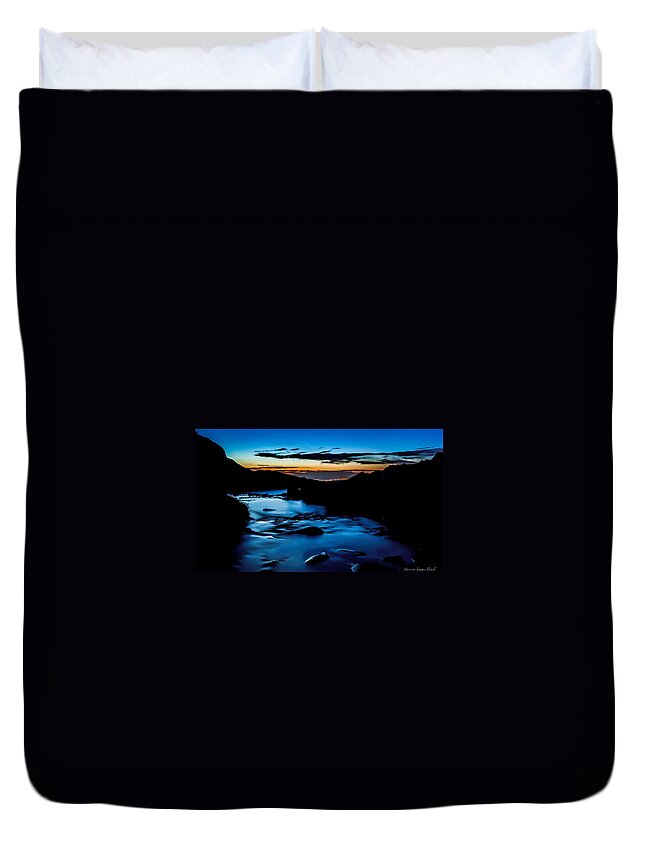 Nature Duvet Cover featuring the photograph Blue Dawn by Steven Reed
