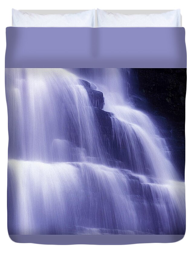 Water Duvet Cover featuring the photograph Blue Falls by Paul W Faust - Impressions of Light