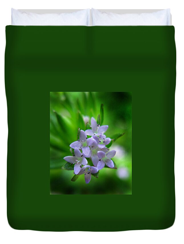 Sherardia Arvensis Duvet Cover featuring the photograph Wild Blue Field Madder by William Tanneberger