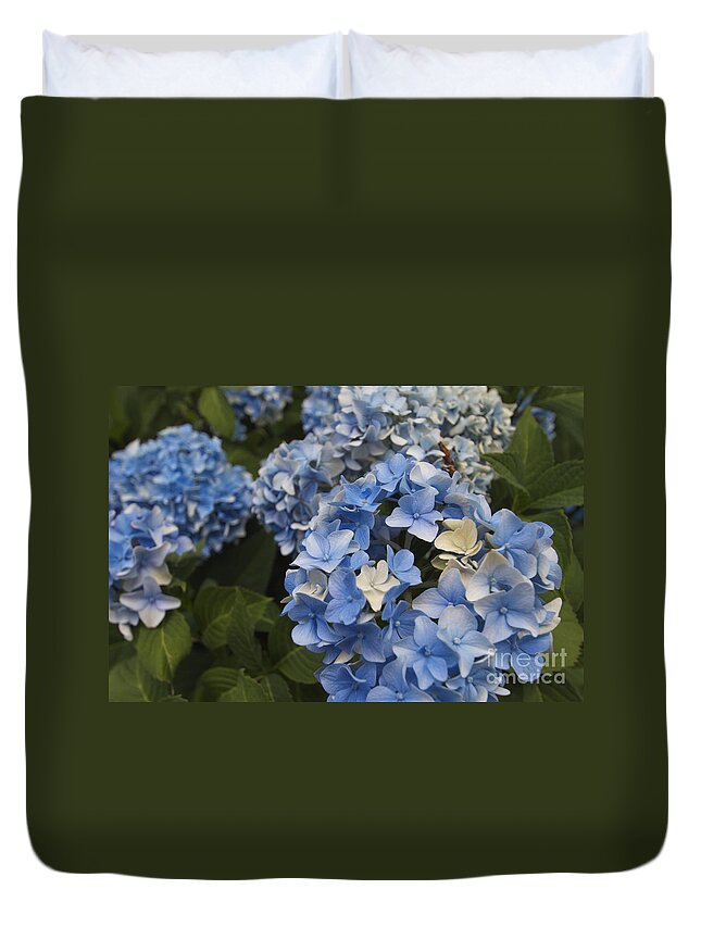 Flower Duvet Cover featuring the photograph Blue Flowers by William Norton