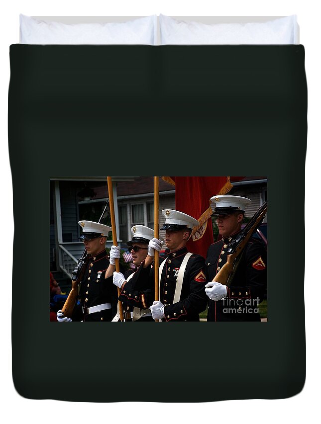 Marines Duvet Cover featuring the photograph Blue by Frank J Casella