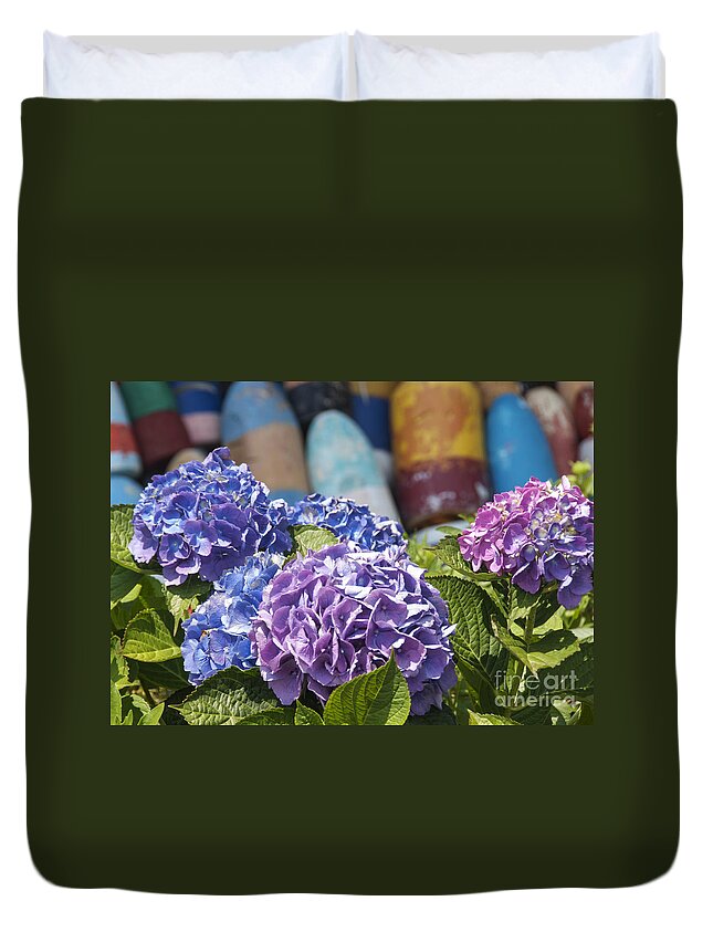 Bloom Duvet Cover featuring the photograph Blue Hydrangea by Juli Scalzi