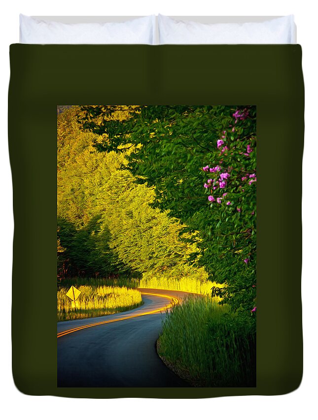 Blue Ridge Parkway Duvet Cover featuring the photograph Blue Ridge Afternoon by John Haldane