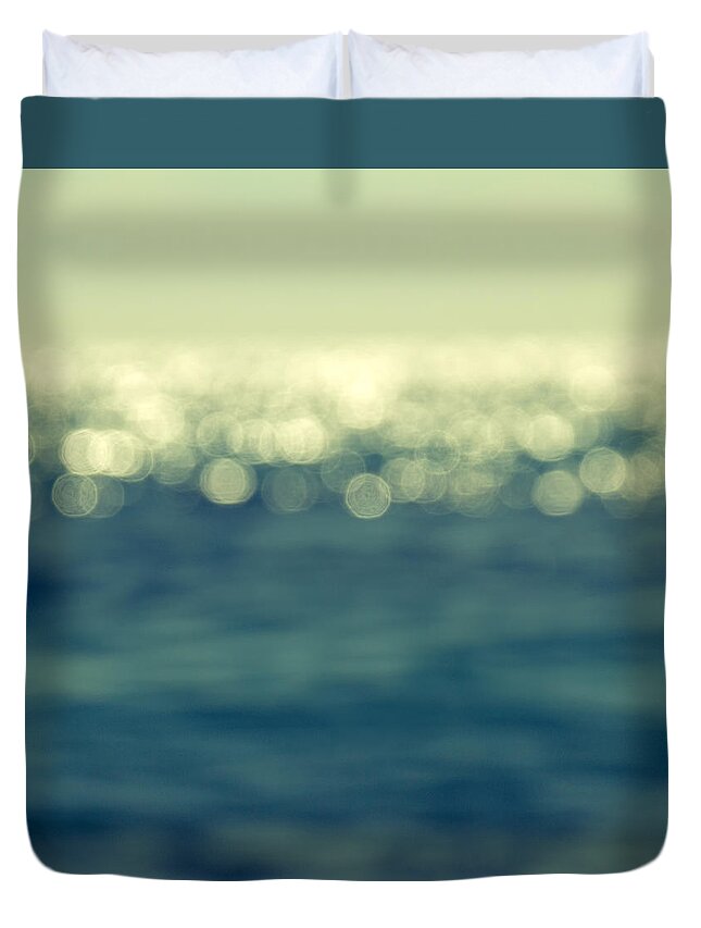 Abstract Duvet Cover featuring the photograph Blurred Light by Stelios Kleanthous