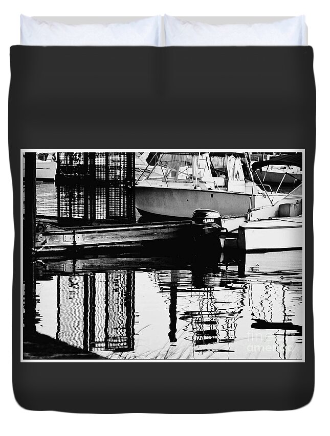 Boat Duvet Cover featuring the photograph Boat Harbor Rhapsody by Carol F Austin