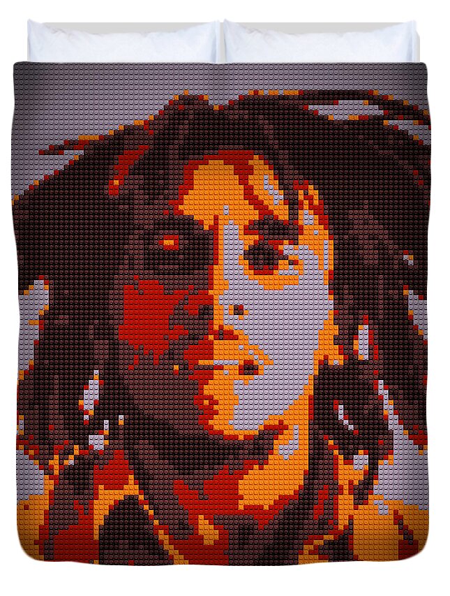 Bob Marley Lego Pop Art Digital Painting Duvet Cover For Sale By