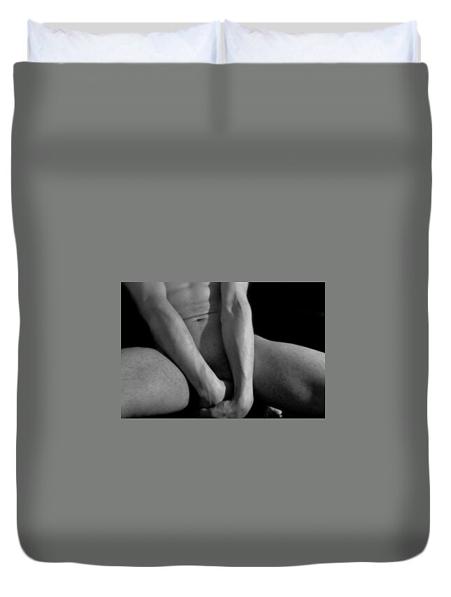 Nude Duvet Cover featuring the photograph BodyScape 10 by Rick Saint