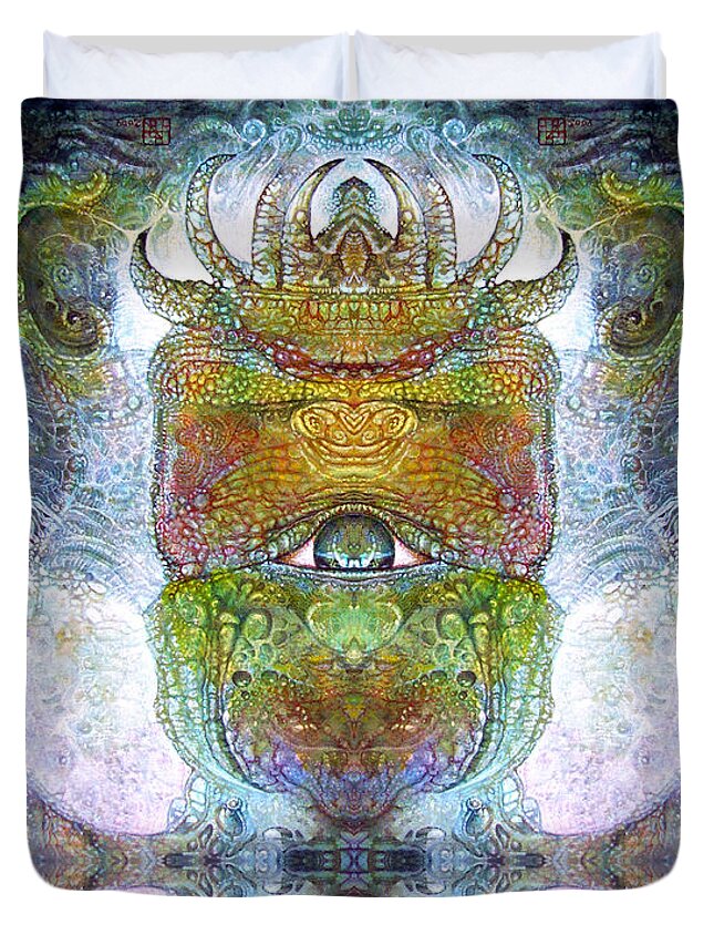 \bogomil Variations\ \otto Rapp\ \ Michael F Wolik\ Surrealism Duvet Cover featuring the digital art Bogomil Variation 15 by Otto Rapp