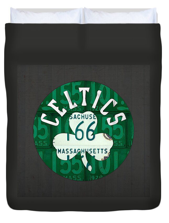 Boston Sports Fan Recycled Vintage Massachusetts License Plate Art Patriots  Red Sox Bruins Celtics Tapestry by Design Turnpike - Fine Art America