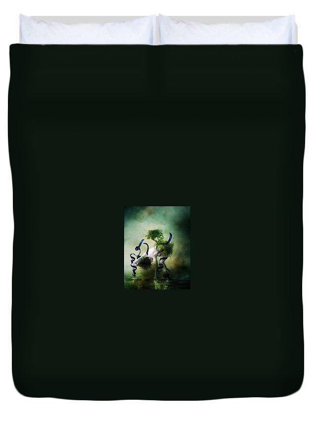 Female Duvet Cover featuring the digital art Bound By Nature by Karen Howarth
