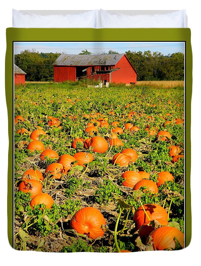 Brown's Farm Duvet Cover featuring the photograph Bountiful Crop by Kathy Barney