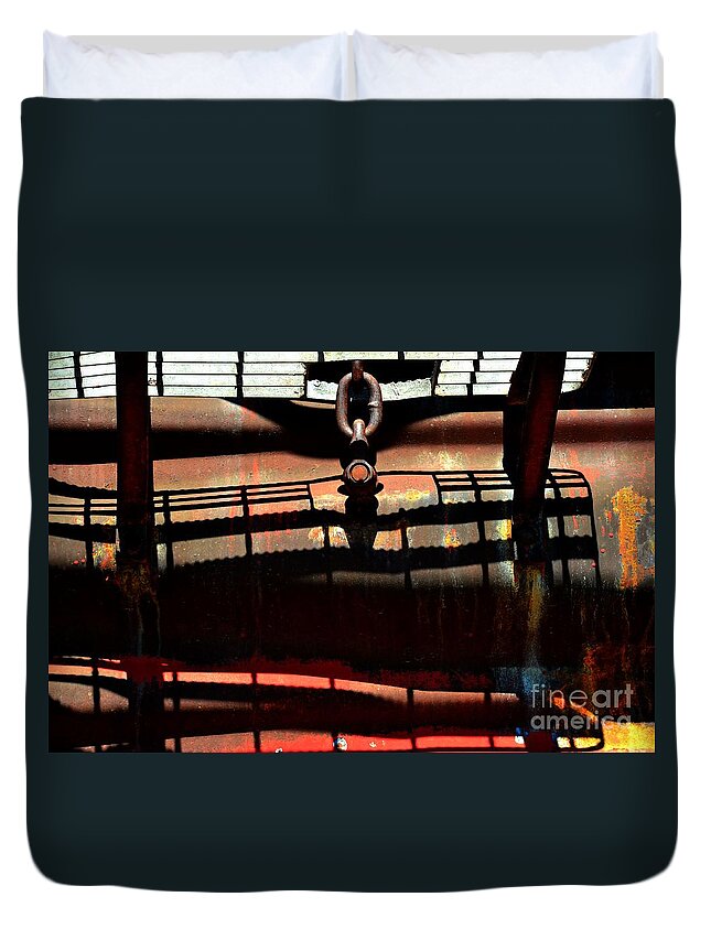 Newel Hunter Duvet Cover featuring the photograph Boxcar Abstract 7 by Newel Hunter