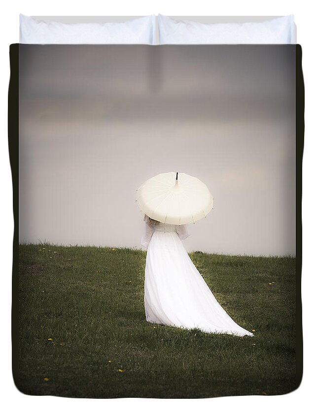 Adult Duvet Cover featuring the photograph Bride by Maria Heyens