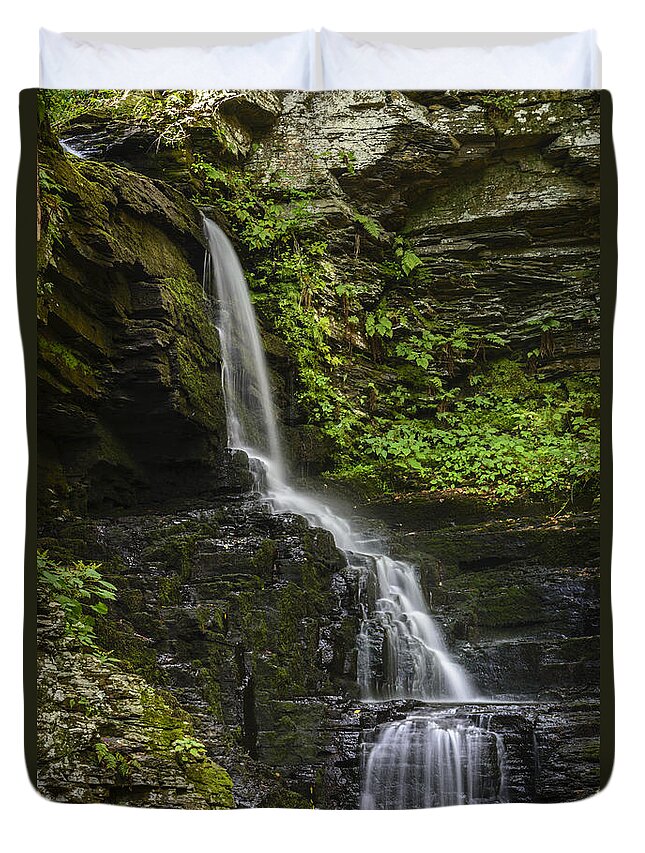 Nature Duvet Cover featuring the photograph Bridesmaid's Falls by Robert Mitchell