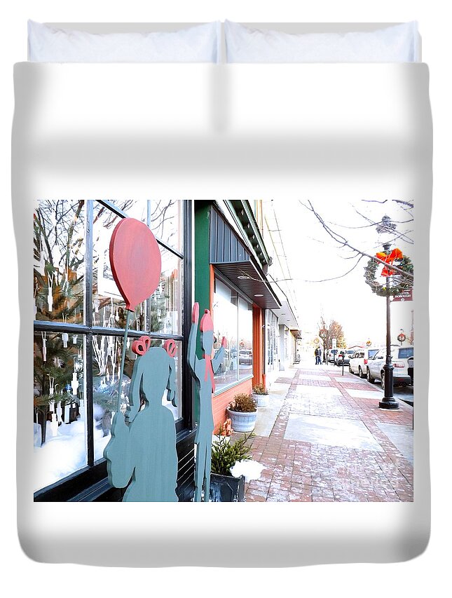 Bristol Duvet Cover featuring the photograph Bristol Pennsylvania by Robyn King