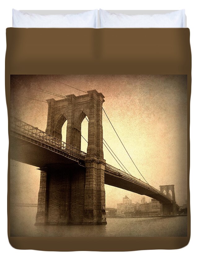 Bridge Duvet Cover featuring the photograph Brooklyn Nostalgia II by Jessica Jenney
