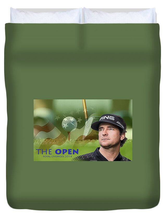 Golf Duvet Cover featuring the photograph Bubba Watson by Spikey Mouse Photography